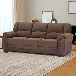 Royaloak Muar Malaysian Fabric 3 Seater Sofa| Fabric Upholstery | Dual Tone Design | Plush Armrest | High Backrest | Tufting Design | Super Soft Cushions | Malaysian Collection-image-11