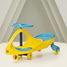 LuvLap Sunshine Swing Car, Push Car, Swing Car for Kids, Comfortable Seats & Durable, Smooth Wheels, Baby Car, Magic Toy, Ride On Toy, Kids Car, 3+ Years, Yellow & Green-45