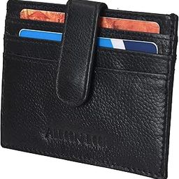 Men's Genuine Leather Card Holder – Textured Design | RFID Protection | Slim & Compact Wallet | Black1-image-95