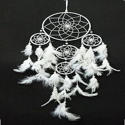 Dream Catcher for Home Decor, Wall Hanging, Bedroom, Best for Gifts and Decoration Length 22", Width 6" Approx (White)-image-41