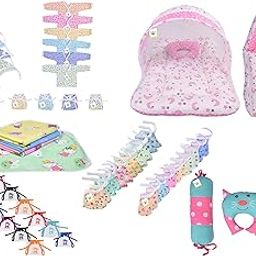 Toddylon 50 in 1 Baby Gift Packs New Born Baby Products All | Complete Daily Needs | Essentials Items | Combo Packs | Bedding & Clothing Set | Maternity Kit | Shower Gifts (Multicolor, 0-6 Months)-18