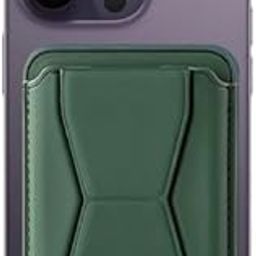 Tango Leather Metro, Credit Card Holder for Back of Mobile Phone or Case |Kickstand| 3M Double Tape Stick on Card Wallet for All Smartphones (Green)-picture-10