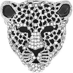 Lion Face-Shaped Crystal Stone Studded Brooch/Lapel Pin for Men for Stylish Looks-picture-21