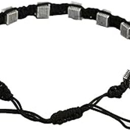Womens Silver-Plated & Black Thread Anklet-image-32