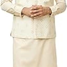 Men's Brocade Hand Embroidered Nehru Jacket (1pc)-picture-19