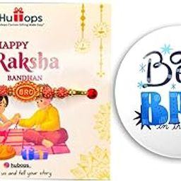 Hubops Bro Rakhi with Best Bro Fridge Magnet | Raksha Bandhan Gift Combo for Brother | Traditional Rakhi with Fun Keepsake | Festival for Bhaiya-image-26