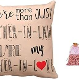 YaYa cafe Birthday Gifts for Mother in Law Printed My Mother in Love Cushion Cover 16 x 16 inches with 150 GMS Almonds (Badam) Dry Fruits Gifts Combo-image-71