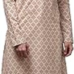 Men's Cotton Floral Regular Kurta with Pyjama-image-1