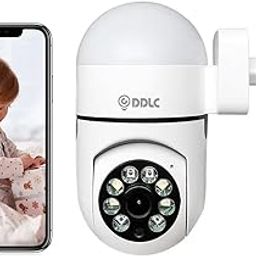 DDLC WiFi 360 Degree Pan/Tilt Panoramic IP Camera | Plug Light Vision 1080p Security Camera,| Two-Way Audio,Night Vision | Wireless Home Surveillance Cameras with Motion Detection (Plug Light Vision)-12
