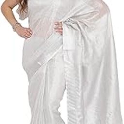 Women's Solid Tissue linen Saree With Unstitched Blouse Piece-picture-32