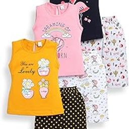 Pure Cotton Top & Capri Set for Girls Kids-image-41
