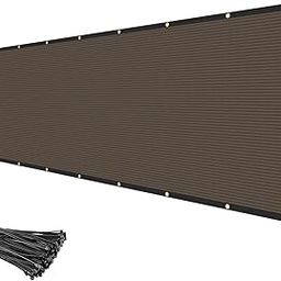 INFRANGE Heavy Duty Fence Privacy Screen Windscreen Brown 6' x 20' Shade Fabric Cloth HDPE, 90% Visibility Blockage, with Grommets, Heavy Duty Commercial Grade, Cable Zip Ties Included-picture-5