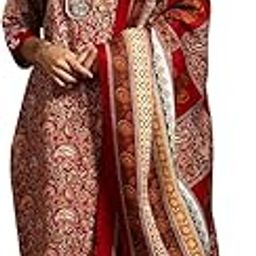 Women-Zari Detailed Ethnic Floral Printed Kurta With Trouser & Dupatta-image-1