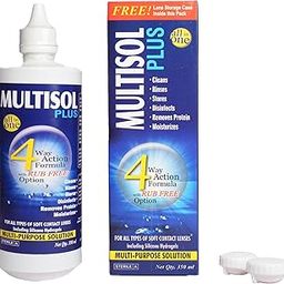 MULTISOL Plus Multipurpose Contact Lens Solution, 350ml, with FREE Lens Case, Large Size for Daily Use, Gentle Cleaning and Moisturizing for Sensitive Eyes, Reliable Lens Hygiene for Clear Vision-image-82