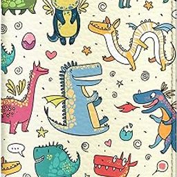 Passport Cover for Kids, Women and Men, Cute Travel Passport Holder, 30. Cute Dragons Pattern, Soft Cover-1