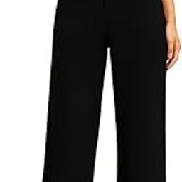 Women Straight Fit Polyester Blend Solid Trousers (Black.)-image-16