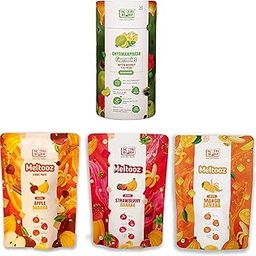 NutriBurp apple Mango Strawberry Meltooz | Premium Tropical Dried Fruit Mix - Dried & Sliced, 100% Natural, Vegan, No Preservatives, No Added Sugar | Healthy Snack for Kids and Adults (Pouch, 20gm-Pack of 4)-image-19