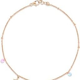925 Sterling Silver Coloured Stones Star Rose Gold Plating Chain Anklet (Single) | Gift for Women & Girls | With Certificate of Authenticity & 925 Stamp|Mother's Day-image-89
