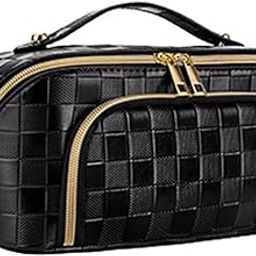 Enakshi® Makeup Bag Organizer Open Flat Toiletry Bag for Gifts Hand Luggage Daily Use black|Health & Beauty | Makeup | Makeup Bags & Cases-image-47