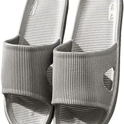 Slipper For Men's Flip Flops Massage Fashion Slides Open Toe Non Slip (Colour: Dark Grey, Size: 8-9 UK)-image-2