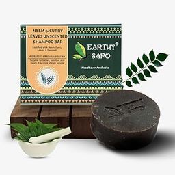 Earthy Sapo Ayurvedic Neem & Curry Leaves Unscented Shampoo Bar, 75g, Pack of 1 | Suitable for Babies | Vegan, Eco-Friendly Hair Care | Free from Chemicals-15