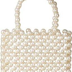 Women Pearl Beaded Top Handle Bags For Ladies Clutch Handle Bag Trendy Pearl Bag-16