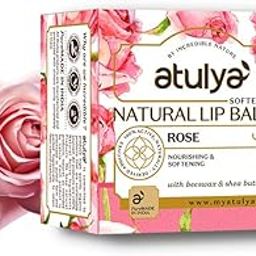 Atulya Rose Natural Lip Balm With Bees Wax and Honey, Rose, 5 g-image-18
