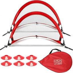 IRIS Portable Pop Up Soccer Goal Net Set for Kids or Adaults Trainning and Backyard Playing with Carrying Case, Training Cones and Target-image-97