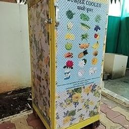 RuKart Subjee Cooler, 3-Shelf Natural Refrigerator for Vegetables and Fruits, Steel Body with Decorative Design-image-8