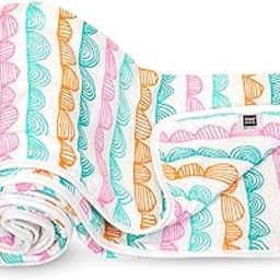 Mee Mee Supremely Absorbent 100% Cotton 2 Layer Premium Soft Baby Towel for New Born | 2 Layers of Muslin & Terry | Washcloth for Kids/Toddlers/Infants/Babies | Pack of 1- Multi Colour Print 75X100 CM-23