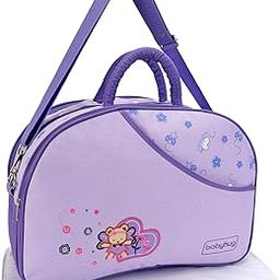 Multipurpose Diaper Nappy Organizer Stylish Duffel with 4 Compartment Travelling Mother Bag Cute Printed Mumma Baby Carry Kit Maternity Cabin Handbag with Changing Mat 3 Zip-picture-4