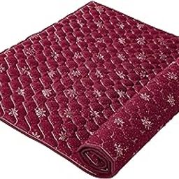 Amazon Brand - Solimo Granduc 1-inch Soft Double Size Mattress in Maroon (72X48X1_PU Foam)-23