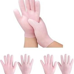 Awarky Moisturizing Gloves, Soft Silicone Gloves, Gel Spa Hydrating Gloves, Aloe Lotion Gloves for Repairing Dry Cracked, Aging Hands, Eczema, and Softening Rough Skin, Calluses.(1 Pair, Free Size)-image-55