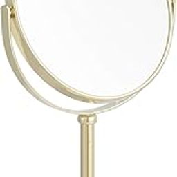 Home Brand Tabletop Magnifying Mount Vanity Round Mirror, 1X/5X Magnification, Iron Frame, 7.2" L X 4.92" W (Silver)-22