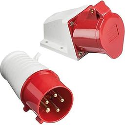 DeHMY Plastic 430-450V 3 Phase IP 44 32A 5 Pin Industrial Plug and Socket Top-19