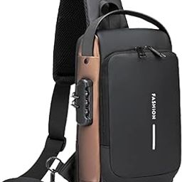 Anti-Theft Sling Bag for Men Women Crossbody Backpack with USB Charging Port Casual Chest Shoulder Handbag for Boys Girls,Travel Office & Daily Use-image-50