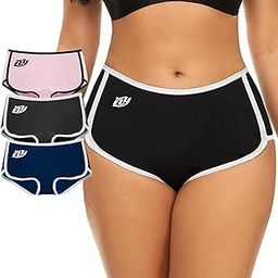 Panty for Women Girls Boyshorts Underwear Comfortable Breathable Cotton Side Cut Hipster Panties Stretch Boxer Brief-image-117