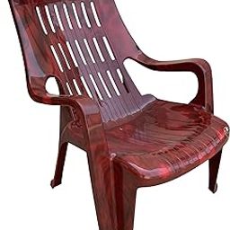 Cello Comfort Relax Plastic Arm Chair |Single Chair for Balcony | Garden | Living Room | Indoor and Outdoor Use | Color: Rosewood; Single Chair-image-11