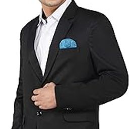 Men's Blazer Slim Fit Single Breasted Black Solid Formal Blazer for Men & Boys-image-0