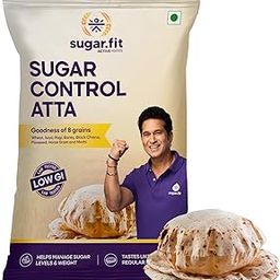 sugar.fit Active Sugar Control Atta 5Kg, 8-In-1 Multigrain Atta Flours Sharbati Wheat, Soybean, Black Chana, Ragi, Barley, Fenugreek, Flax Seed & Horse Gram-image-84