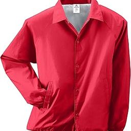 Unisex-Adult Nylon Coach's Jacket/Lined, Red, X-Large-picture-12