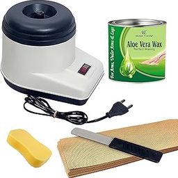 Elove Wax Heater Machine, Full Body Alovera Wax Combo (600 ML) Waxing Strips (110 GSM) (Big Size 15 Strips), Wax Applicator Knife and Cleansing Sponge Hair Removal Waxing Kit-17