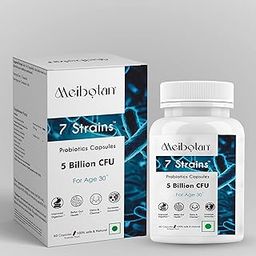 Meibotan Probiotics Supplement 7 Strains with 5 Billion CFU For Men & Women with Prebiotics - Gut Support, Digestion, Immunity Support, Detox & Cleanse - 60 Vegetarian Capsules, Age 30+-image-7