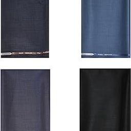 Men's Executive Fancy Formal Trouser Fabric Combo Set (4 Pant Piece for Men) (1.50 Meters, Brown, Blue, Rusty Grey & Military)-image-97
