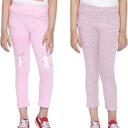Girls Cotton Printed Non-Transparent Regular Fit Ankle Length Leggings-image-23