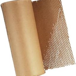 Honeycomb Sustainable Paper Packaging Roll | Eco-Friendly Brown Paper Bubble Wrap Cushioning For Breakables, Fragile, Shipping, Gift | Expandable Upto 40-50%,Brown (10 Meter, 15")-19