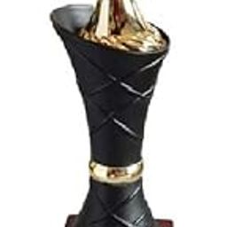 TROPHY JUNCTION Metallic-Fiber Shiney Trophy Cup Black with Crystal Fearturing for Award Funtion (Large)-image-93