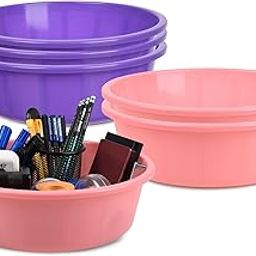 Homestic Pack of 6 Desk Organizer | Stationery Organizer | Multipurpose Storage Organizer | Office Supplies for Pen-Pencil-Staplers | Desktop Organizer | 6 LTR | Purple & Light Pink-image-39