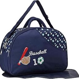 Fancy Walas Multipurpose Diaper Nappy Organizer Stylish Duffel with 4 Compartment Travelling Mother Bag Cute Printed Mumma Baby Carry Kit Maternity Cabin Handbag with Changing Mat 3 Zip-picture-3