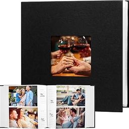 Photo Album 4x6 240 Photos with Writing Space, 4x6 Photo Album Leather Cover with Front Window, 4x6 Picture Album, 240 Photos 4x6 Photo Album Book for Wedding Kids Travel Family Baby Pictures (Black)-image-57